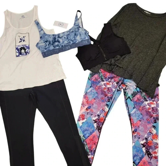 PINK Victoria's Secret Pants - Athletic 6 Piece Bundle Pink, Modetta, Zara,ect. Size Large